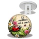 Trépied - cabochon porte bonheur le meilleur est à venir- magnet- miroir