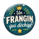Cabochon Verre - cabochon un frangin qui déchire- verre ou résine- décapsuleur