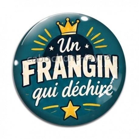 Cabochon Verre - cabochon un frangin qui déchire- verre ou résine- décapsuleur