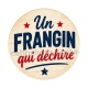 cabochon un frangin qui déchire- verre ou résine- magnet