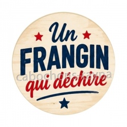 cabochon un frangin qui déchire- verre ou résine- magnet