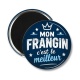 Magnet's - cabochon mon frangin c'est le meilleur- verre ou résine