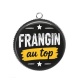 Pendentif Cabochon Argent - cabochon frangin au top- verre ou résine