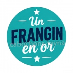 cabochon un frangin en or- verre ou résine- décapsuleur