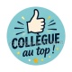 cabochon collègue au top- verre ou résine- décapsuleur