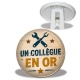Trépied - cabochon collègue en or- verre ou résine