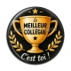 Cabochon Résine - cabochon le meilleur collègue c'est toi- verre ou résine