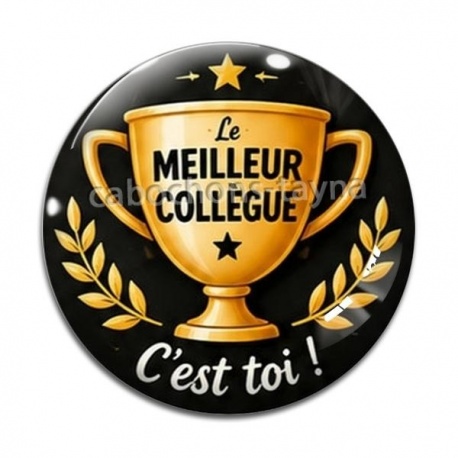 Cabochon Verre - cabochon le meilleur collègue c'est toi- verre ou résine