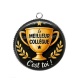 Pendentif Cabochon Argent - cabochon le meilleur collègue c'est toi- verre ou résine