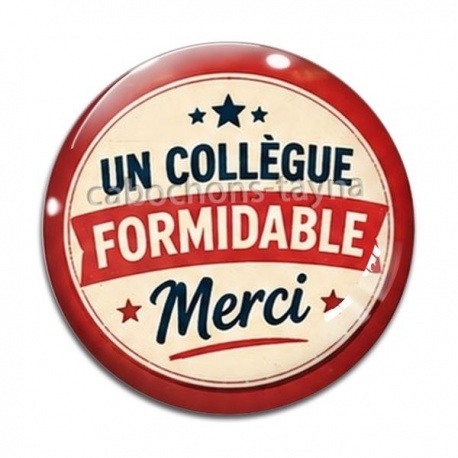 Cabochon Verre - cabochon un collègue formidable- verre ou résine