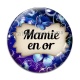 Cabochon Verre - mamie en or