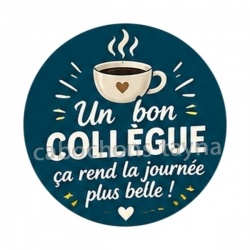 cabochon un bon collègue- verre ou résine
