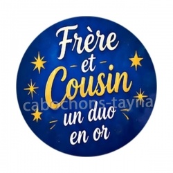 Frère et cousin un duo en or- verre ou résine