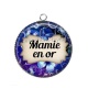 Pendentif Cabochon Argent - mamie en or