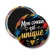 Magnet's -  cabochon mon cousin est unique