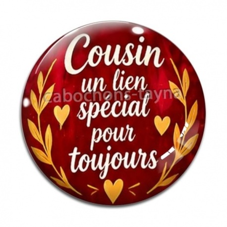 Cabochon Verre -  cabochon cousin un lien spécial pour toujours
