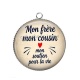 Pendentif Cabochon Argent - mon frère mon cousin mon soutien pour la vie