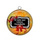 Pendentif Cabochon Argent - je suis une voisine formidable- plusieurs supports