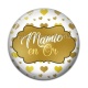 Cabochon Résine - mamie en or