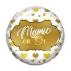 Cabochon Verre - mamie en or