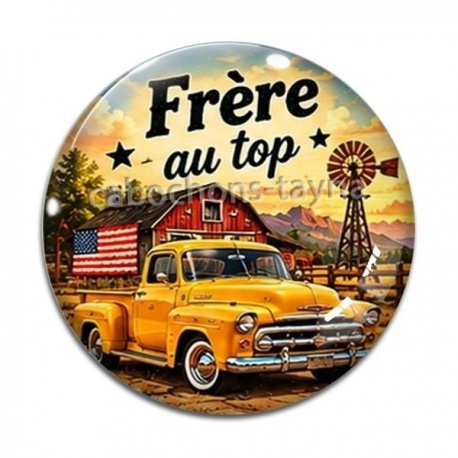Cabochon Verre - frère au top- cabochon