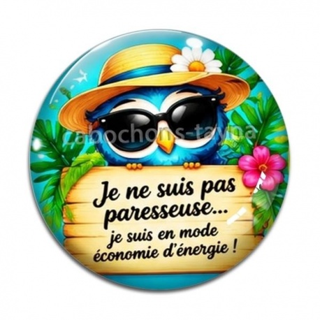 Cabochon Verre - je ne suis pas paresseuse 