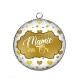 Pendentif Cabochon Argent - mamie en or