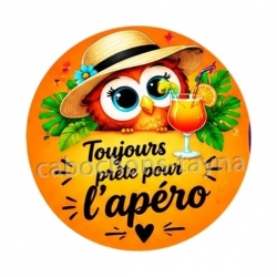 toujours prête pour l'apéro- cabochon- décapsuleur