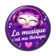 Cabochon Résine - cabochon la musique c'est ma thérapie