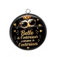 Pendentif Cabochon Argent - cabochon belle à l'intérieur comme à l'extérieur