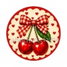 cabochon cerise- porte clés