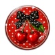 Cabochon Verre - cabochon cerise