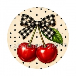cabochon cerise- Pendentif