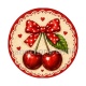 cabochon cerise- Pendentif