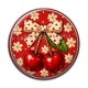 Cabochon Résine - cabochon cerise- Pendentif cerise