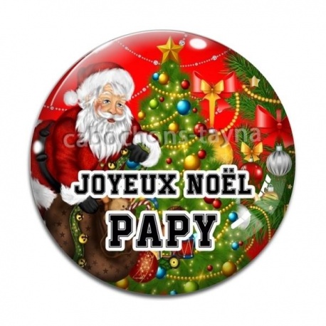 Cabochon Verre - : joyeux noël Papy 