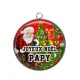 Pendentif Cabochon Argent - : joyeux noël Papy 