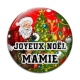 Cabochon Verre - : joyeux noël Mamie- plusieurs supports