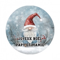 cabochon joyeux noël Papy et Mamie- Plusieurs supports