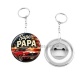 Porte clés décapsuleur - cabochon super papa- Décapsuleur- Magnet