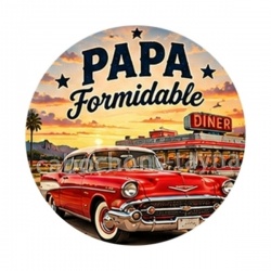cabochon papa formidable- Porte clés