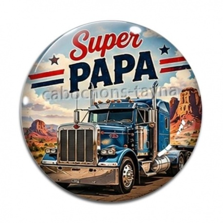Cabochon Verre - cabochon super papa- Décapsuleur