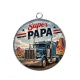 Pendentif Cabochon Argent - cabochon super papa- Décapsuleur