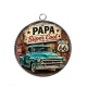Pendentif Cabochon Argent - cabochon papa super cool- Décapsuleur
