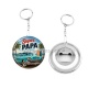 Porte clés décapsuleur - cabochon super papa- Décapsuleur