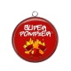 Pendentif Cabochon Argent - super pompier
