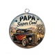 Pendentif Cabochon Argent - cabochon papa super cool- magnet