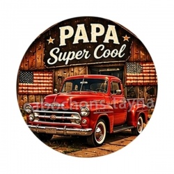 cabochon papa super cool- pendentif