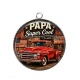 Pendentif Cabochon Argent - cabochon papa super cool- pendentif