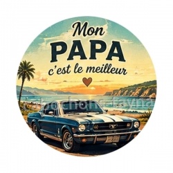 cabochon mon papa c'est le meilleur- Décapsuleur